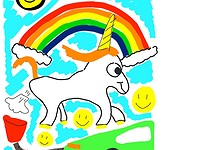 Elon Musk shares drawing of farting unicorn to promote new Tesla feature