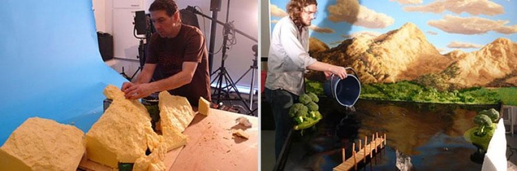 Paisagens fantásticas feitas de comida