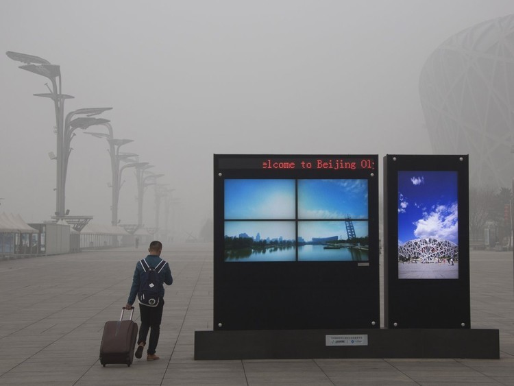 Fotografias do smog de Pequim