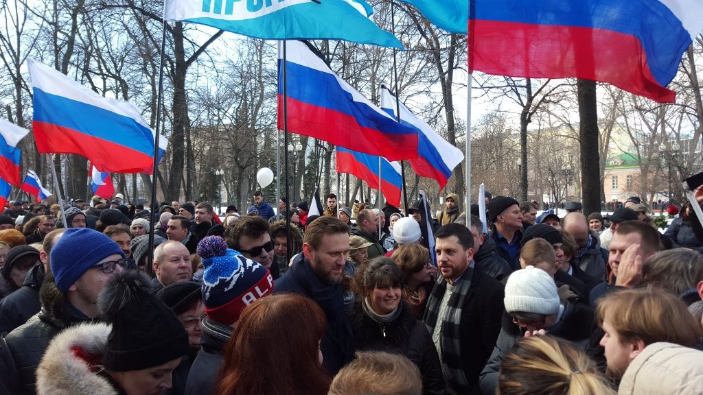 В Москве прошел марш памяти Бориса Немцова