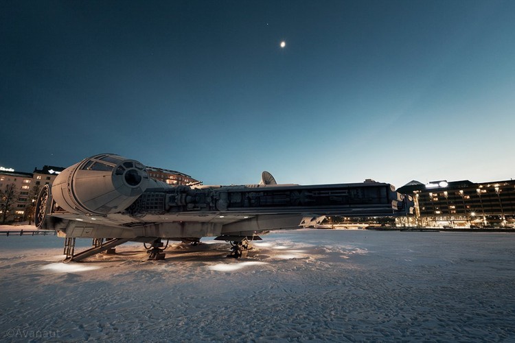 Fotografias das naves de Star Wars a chegar à Terra