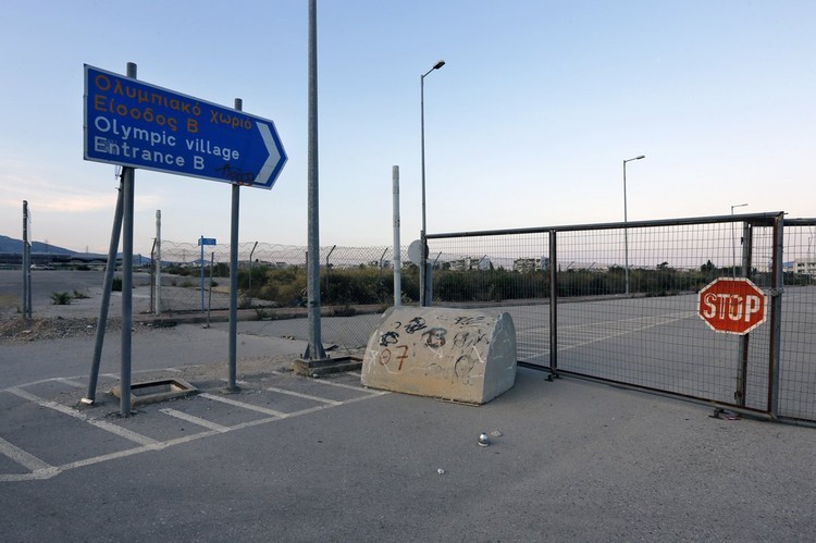 Las ruinas de los Juegos Olímpicos de Atenas en 2004