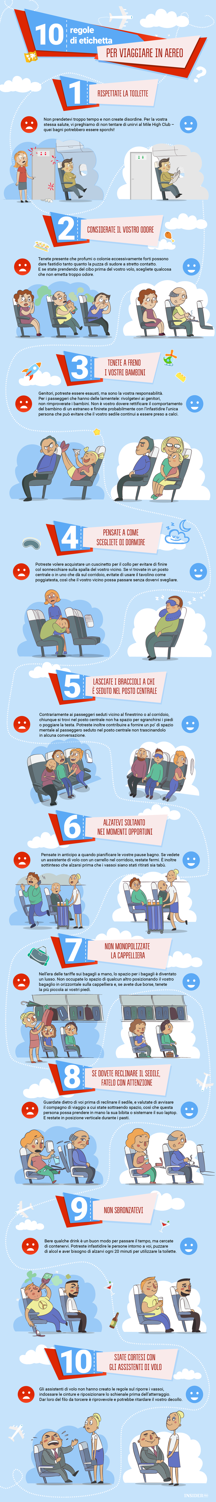 10 regole di etichetta da rispettare in aereo