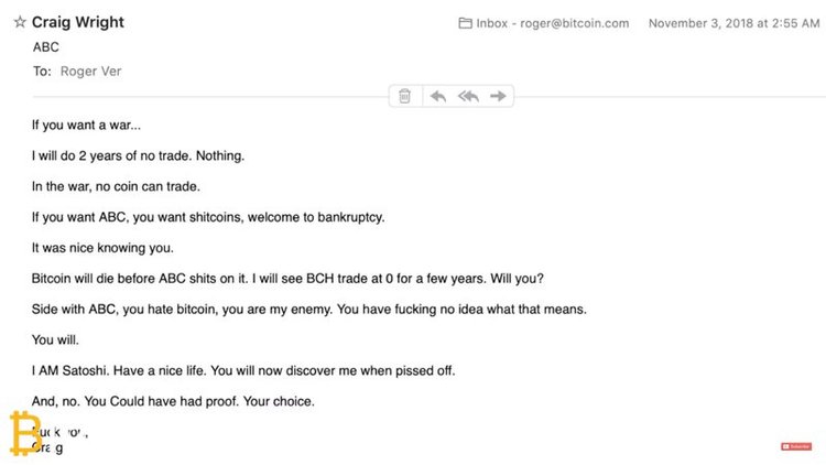 Craig Wright Declares War on Roger Ver