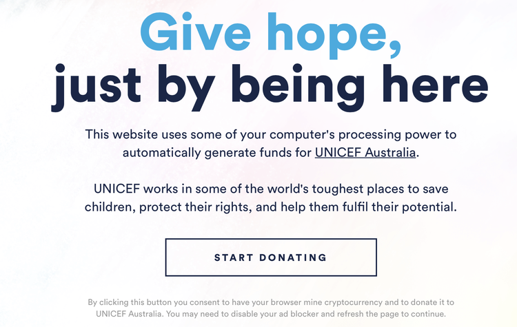 L’Unicef raccoglie fondi con il mining di Monero