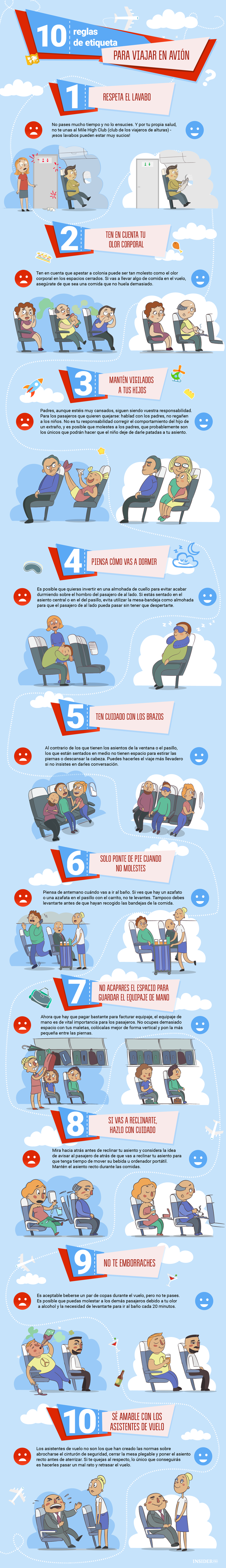 10 reglas de etiqueta que debes recordar las próxima vez que vueles