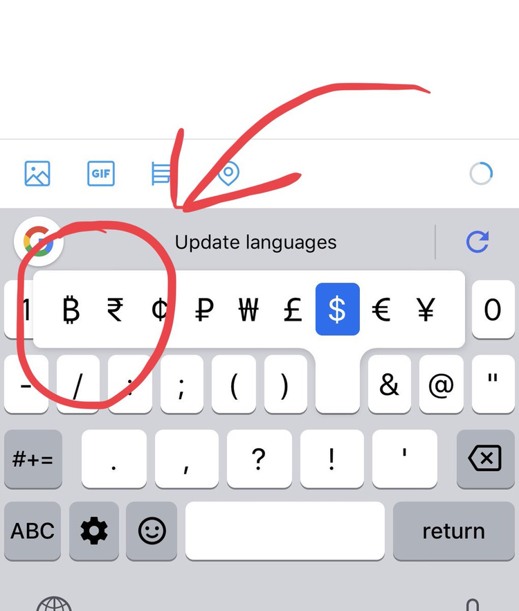 Google Added the Bitcoin Symbol to Its iOS Keyboard