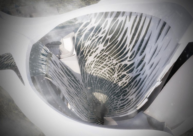 Um projeto fantástico de hotel nos Alpes