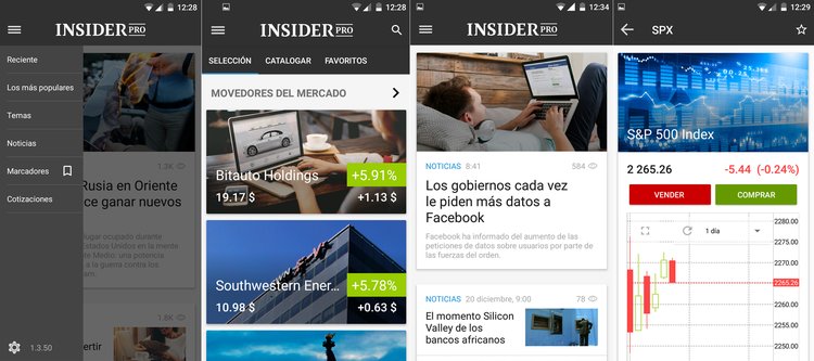 Novedades de la nueva aplicación móvil de Insider.pro