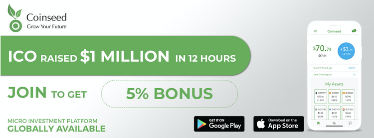 Fintech Startup Coinseed Raises $1 Million in 12 hours