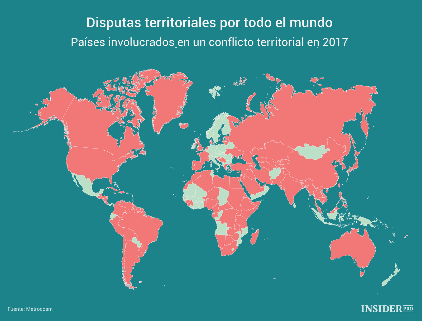 Gráfico del día Disputas territoriales por todo el mundo Infografía