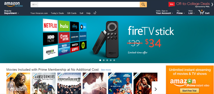 La primera versión de Google, Facebook y YouTube 