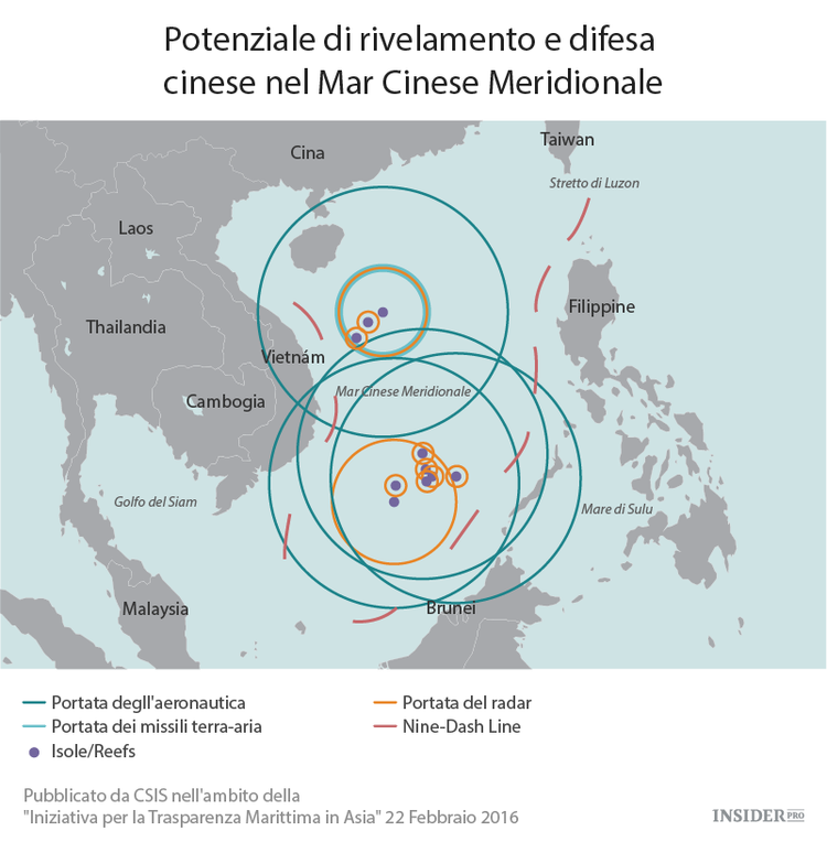 Pechino prende il controllo del Mar Cinese Meridionale