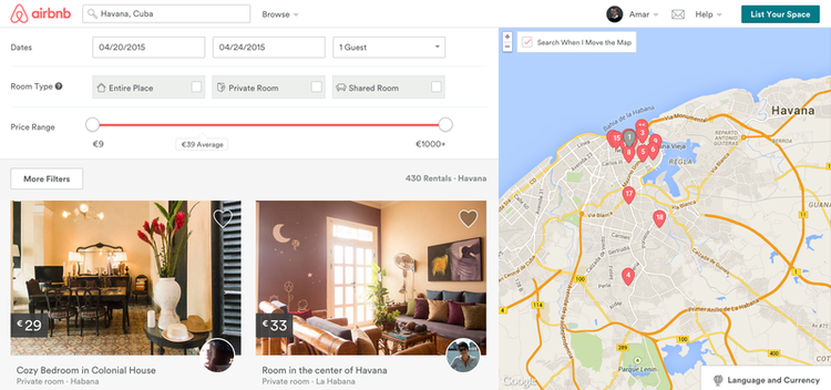 Airbnb تتجه إلى كوبا