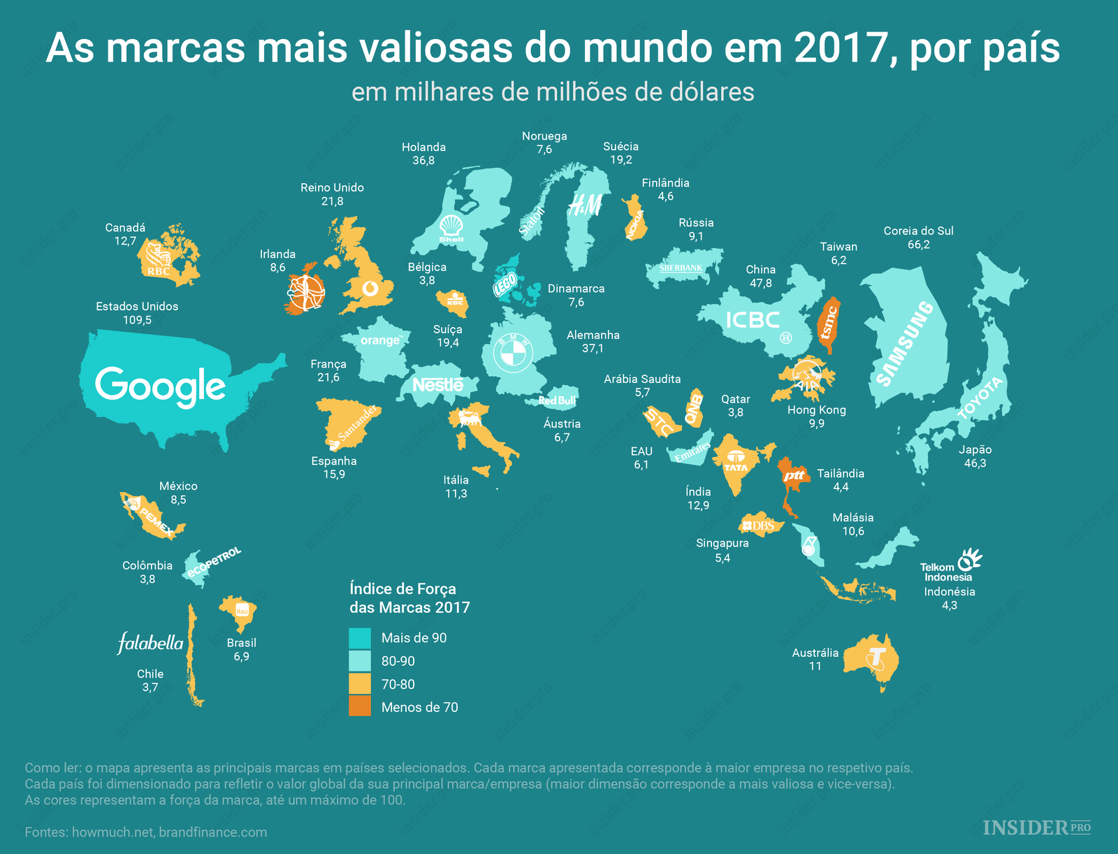 As empresas mais valiosas do mundo em 2017