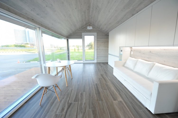 داخل البيت المطبوع على طابعة ثلاثية الأبعاد