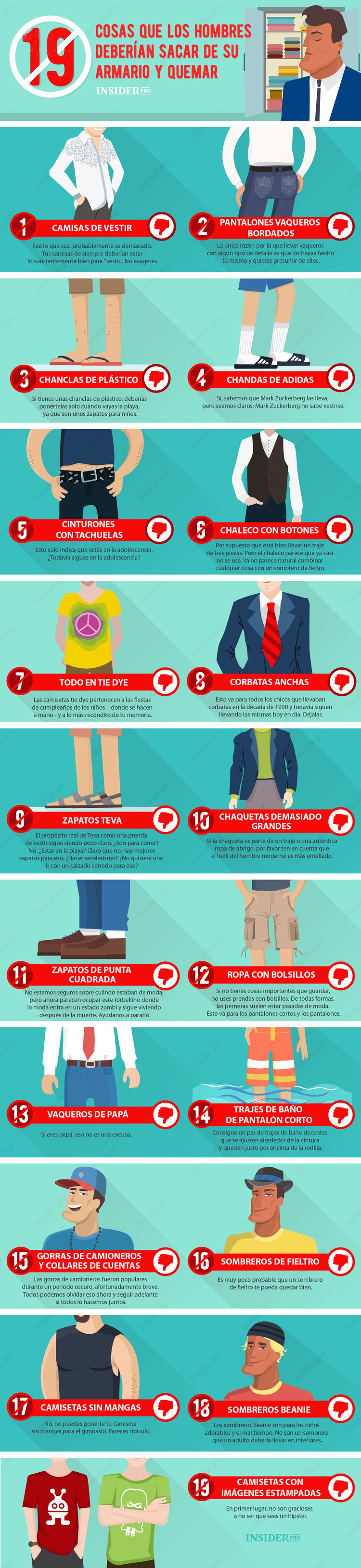 19 cosas que los hombres deberían sacar de su armario y quemar