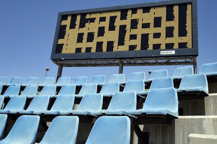 Las ruinas de los Juegos Olímpicos de Atenas en 2004