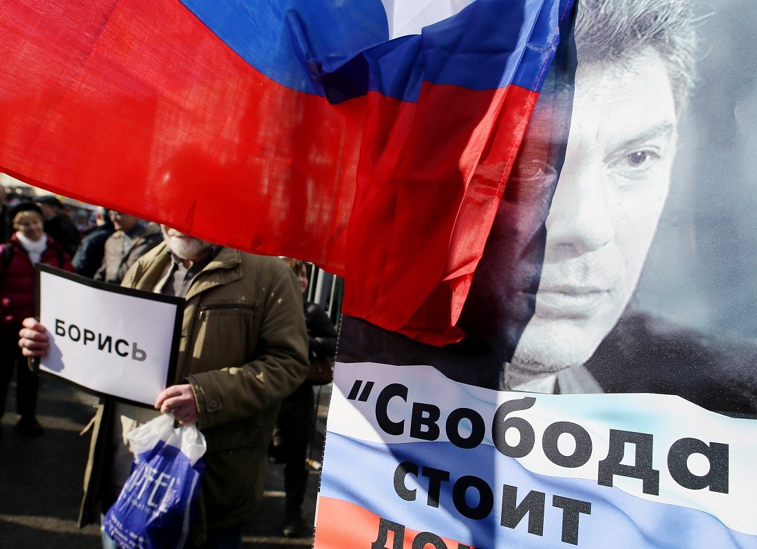 В Москве прошел марш памяти Бориса Немцова