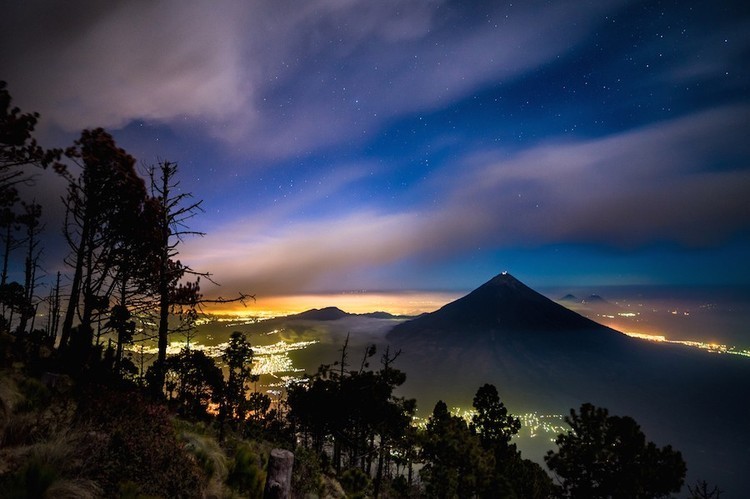 La historia de las fotografías de un volcán