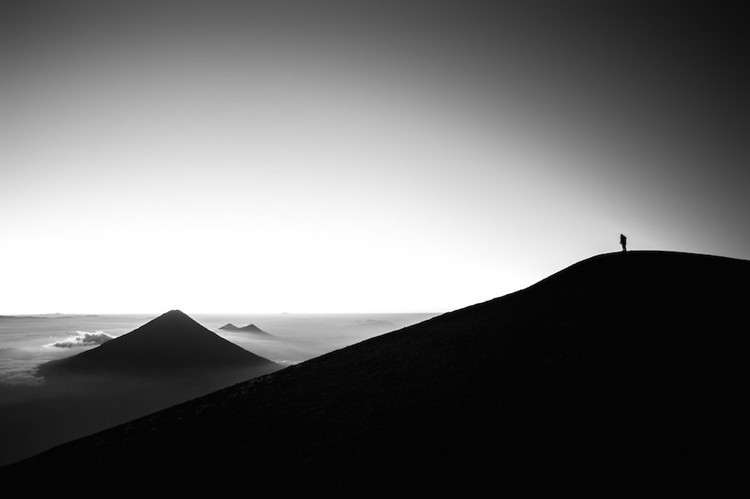 La historia de las fotografías de un volcán