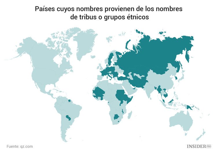 ¿De dónde provienen los nombres de los países?