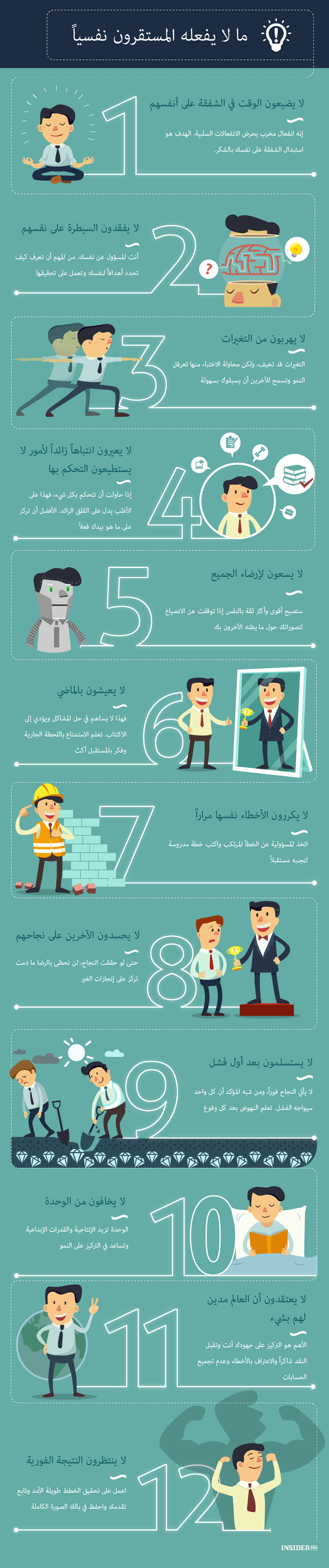  ما لا يفعله أقوياء النفوس