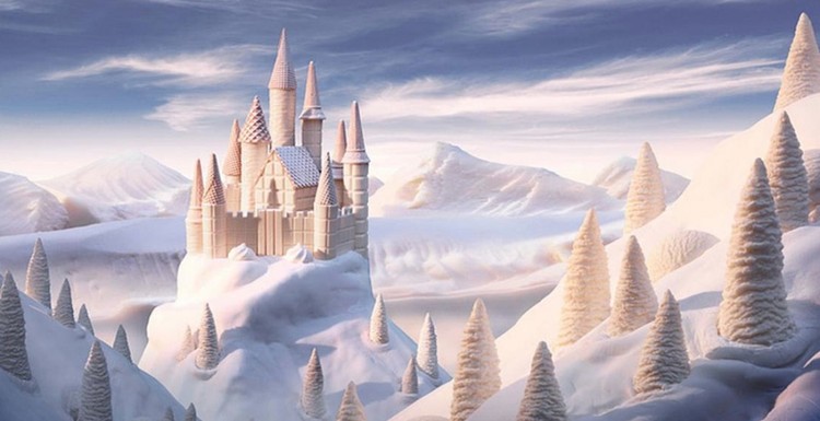 Paisagens fantásticas feitas de comida