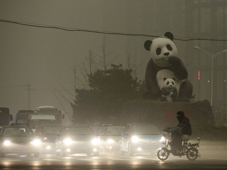 Fotografias do smog de Pequim
