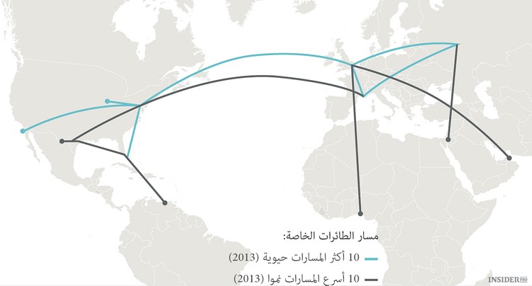 إلى أين تتجه طائرات رجال الأعمال